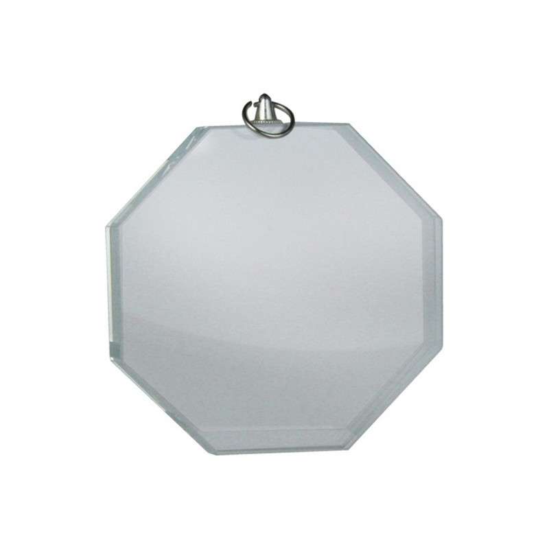 OCTAGON GLASS MEDAL 60MM