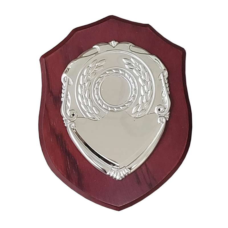 WOODEN SHIELD WITH METAL COMPONENT