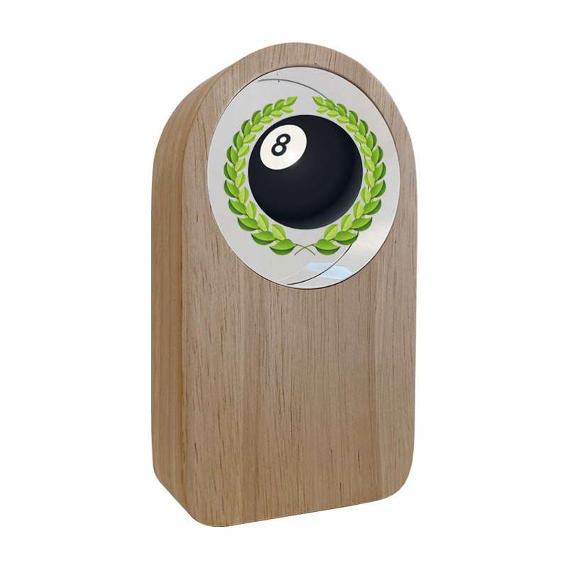 WOOD AND GLASS TROPHY – POOL