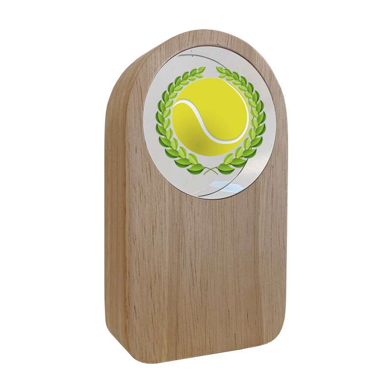 WOOD AND GLASS TROPHY – TENNIS