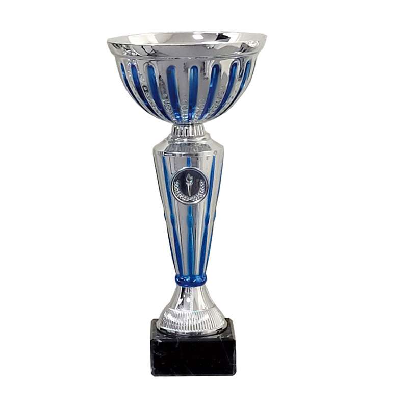SILVER BLUE STRIPED CUP