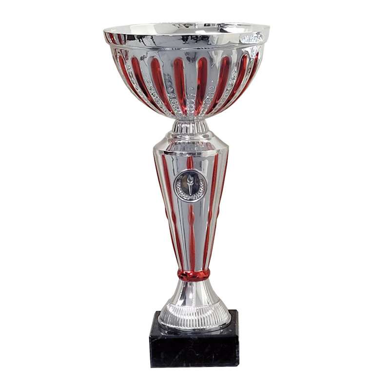 SILVER RED STRIPED CUP