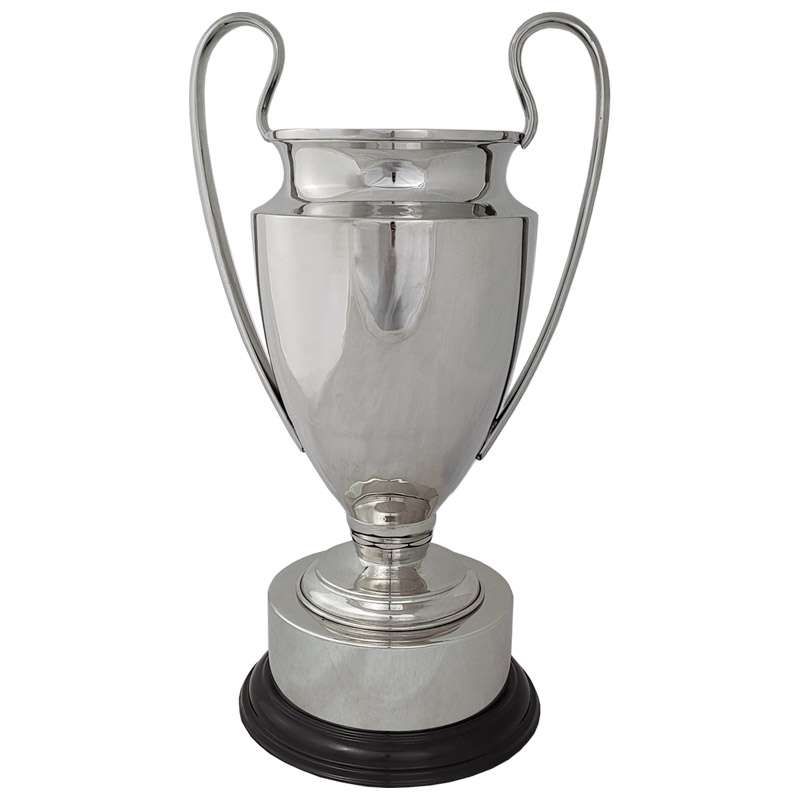 NICKEL CUP ON BLACK WOOD BASE