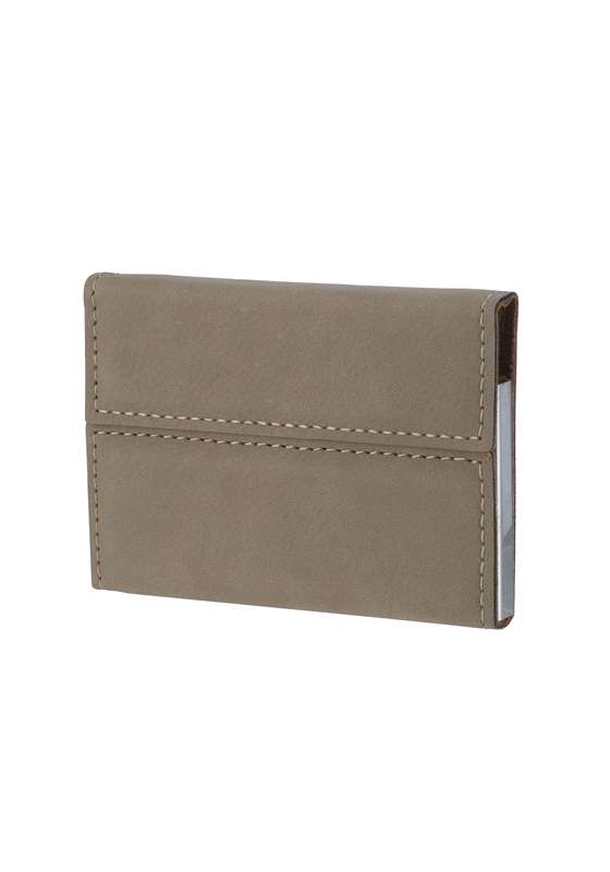 LZS 2.5in x 3.75in Brown Leatherette Business Card Holder – Brown
