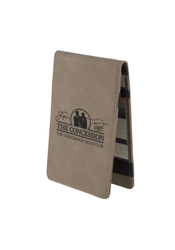 LZM 4in x 4.5in Brown Leatherette Golf Score Card Holder – Brown