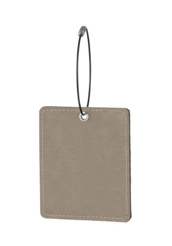 LZM 3.5in x 2.75in Brown Leatherette Rectangle Bag Tag – Brown