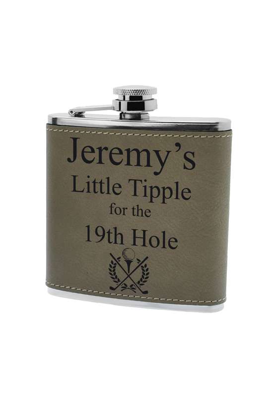 LZM 4.25in x 4in Brown Hip Flask – Brown