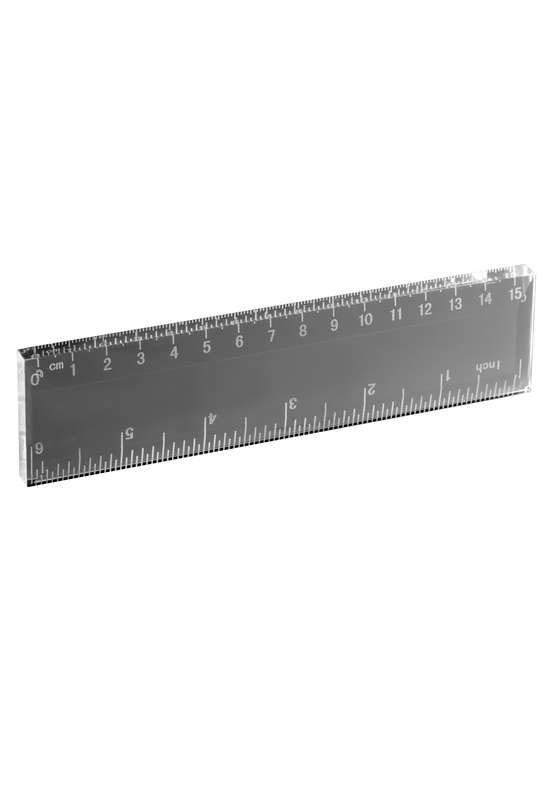 LG 6in Swatkins Signature Clear Optical Crystal Ruler – Clear