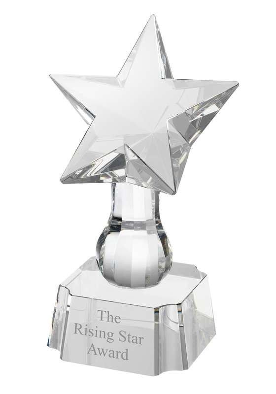 LG 11.5in Clear Optical Crystal Rising Star Award – Clear