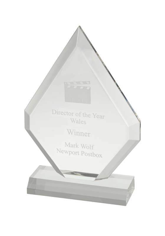 LG 8in x 6in Clear Acrylic Diamond Award – Clear