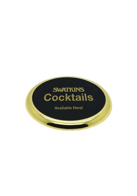 LZS 3.5in Black with Gold Medal Coaster – Black/Gold