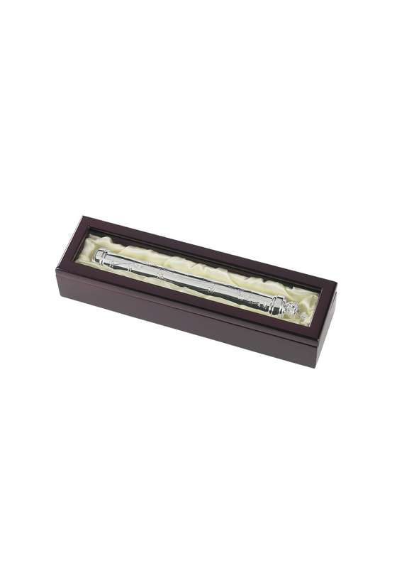 MB 9.75in Birth Certificate Holder Boxed – Brown/Silver