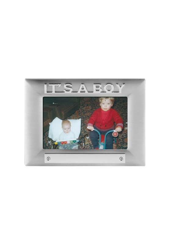 MB 7in x 5.25in It’s A Boy Photoframe – 6in x 4in Photo – Silver