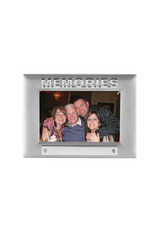 MB 7in x 5.25in Memories Photoframe – 6in x 4in – Silver