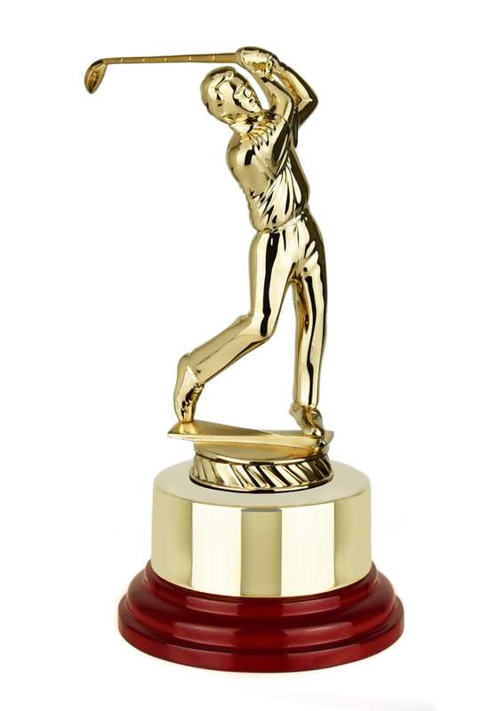 MB 7in Metal Golf Figure – Silver