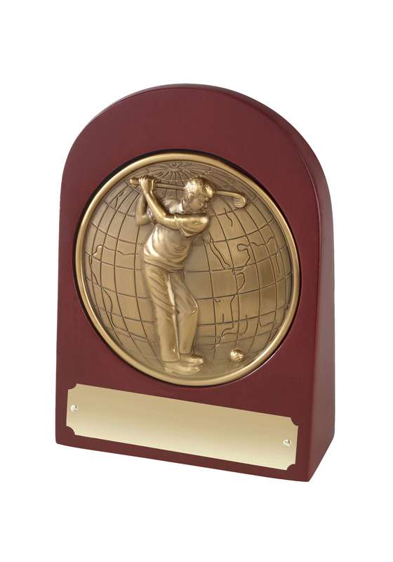 MB 5.5in Golfer Presentation Plaque – Gold