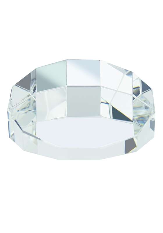 LG 1.25in Clear Optical Crystal Paperweight – Clear