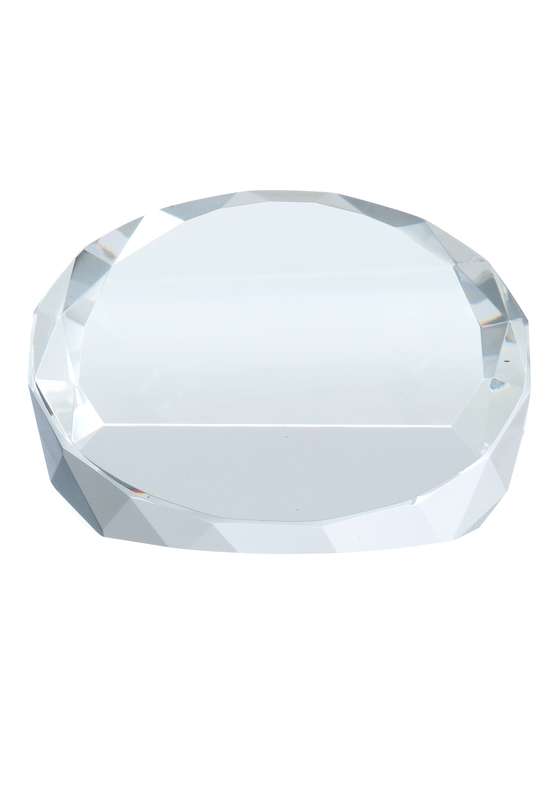 LG 2in Clear Optical Crystal Paperweight – Clear
