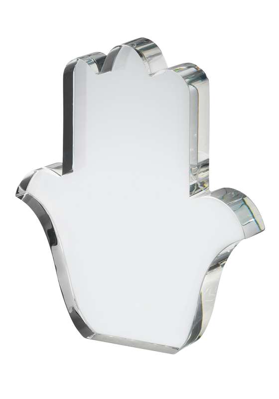 LG 6.25in Swatkins Signature Clear Crystal Hamsa Award – Clear