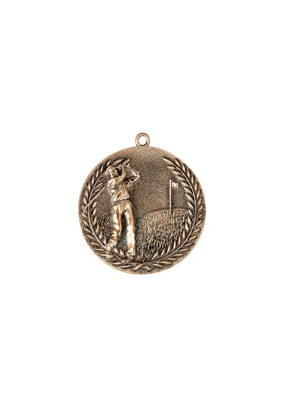MB 68mm Bronze Finish Golf Medal – Bronze