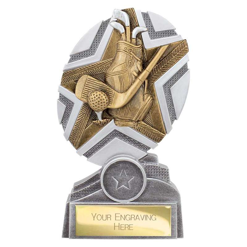 The Stars Golf Bag Award Silver & Gold