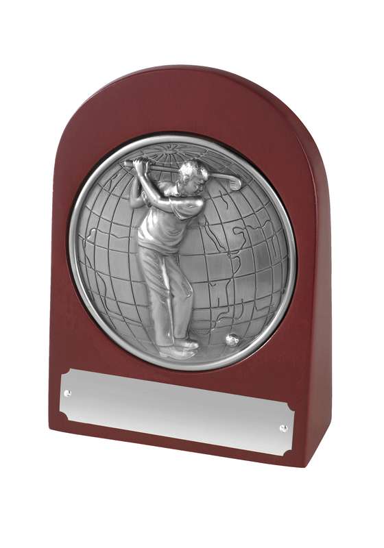 MB 5.5in Golfer Presentation Plaque – Gold