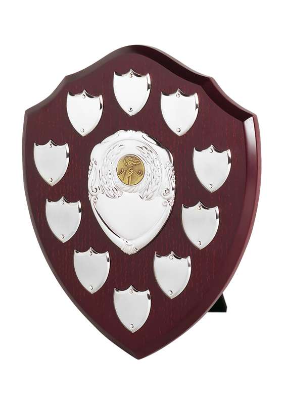 MC MB 10in Perpetual Shield Award – 10 Side Shields – Brown