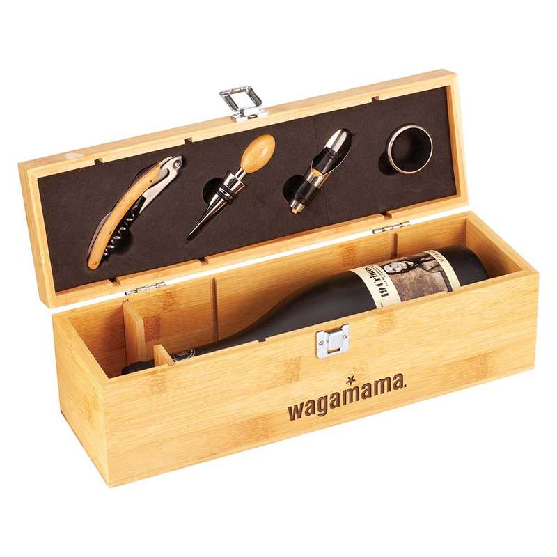 Bamboo Gaia Wine Box with Tools