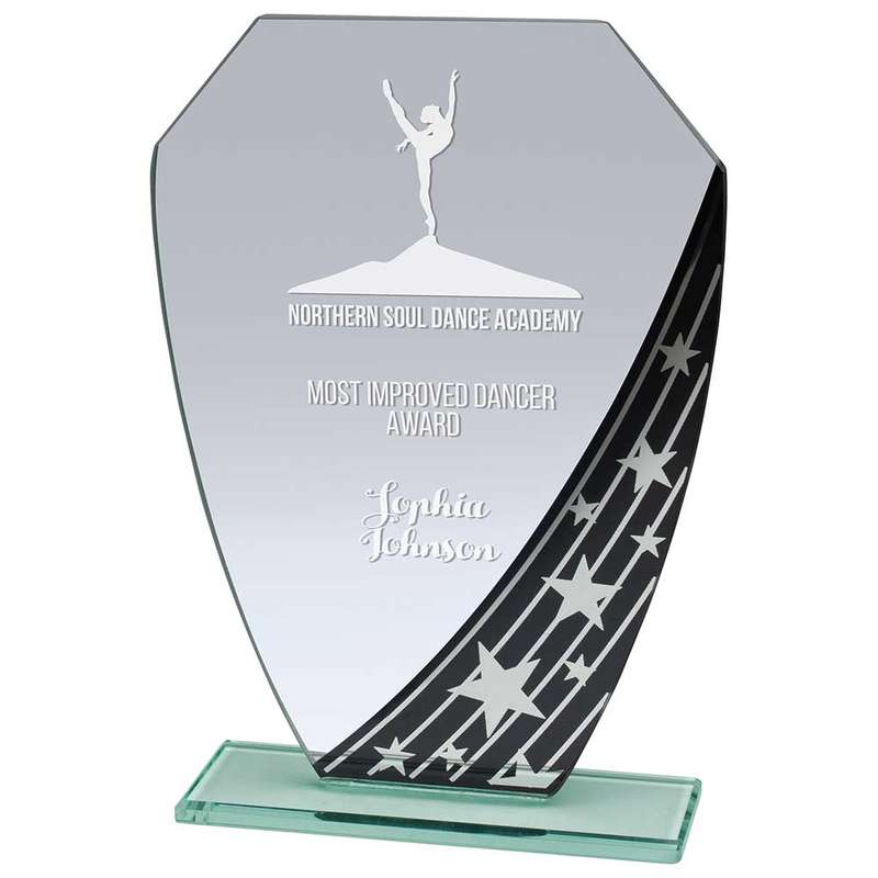 Starlight Hex Jade Glass Award Black