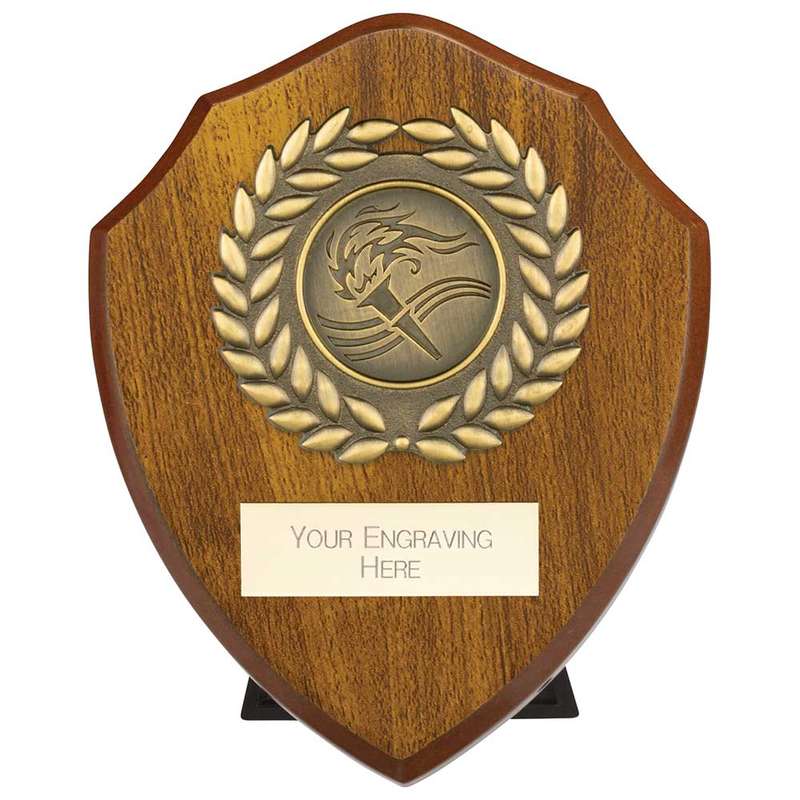 Reward Wreath Shield Walnut