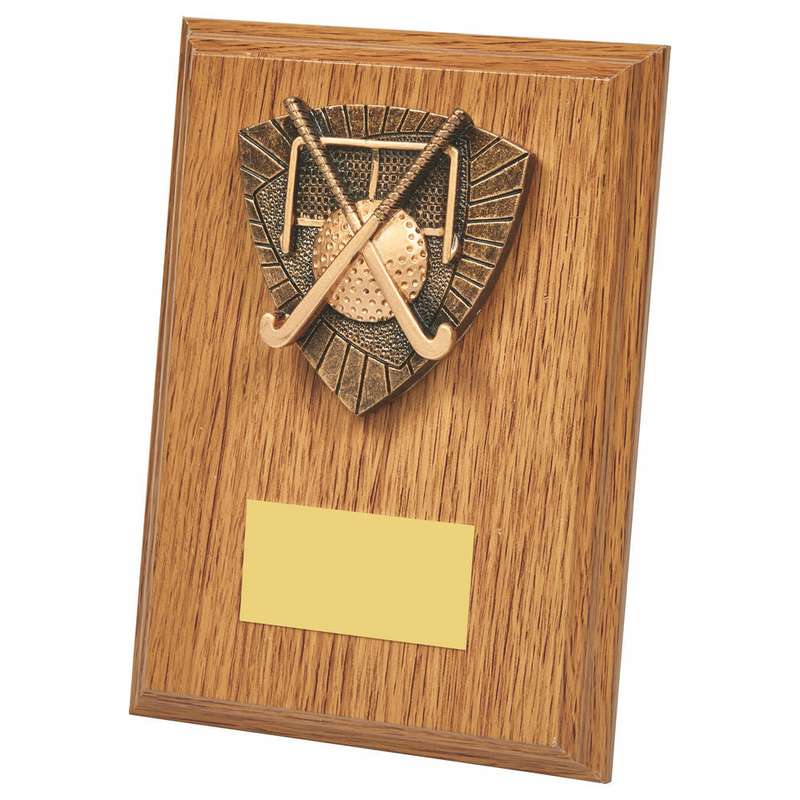Wood Plaque with Resin Hockey Trim