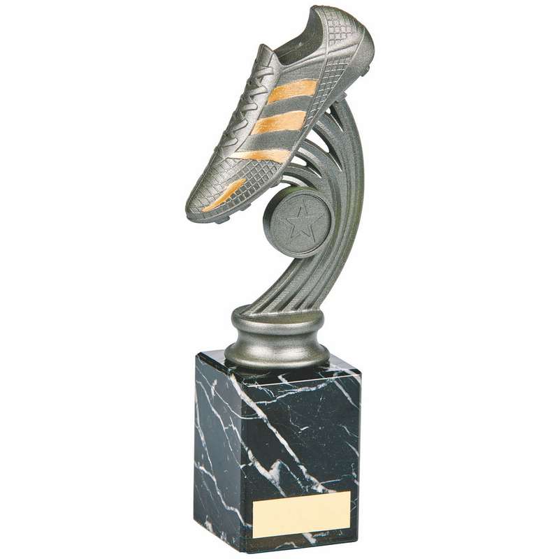Gunmetal Football Boot on Marble