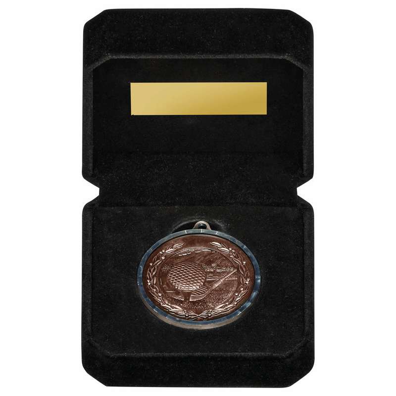 50mm Golf Milled Edge Medal in Luxury Case