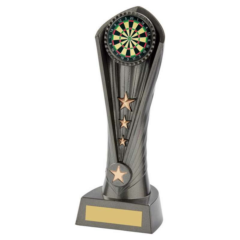 Gun Metal Silver "Cobra" Dartboard Award