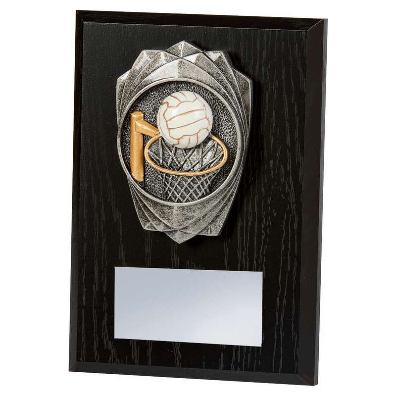 Antique Silver Netball, Black Wood Award