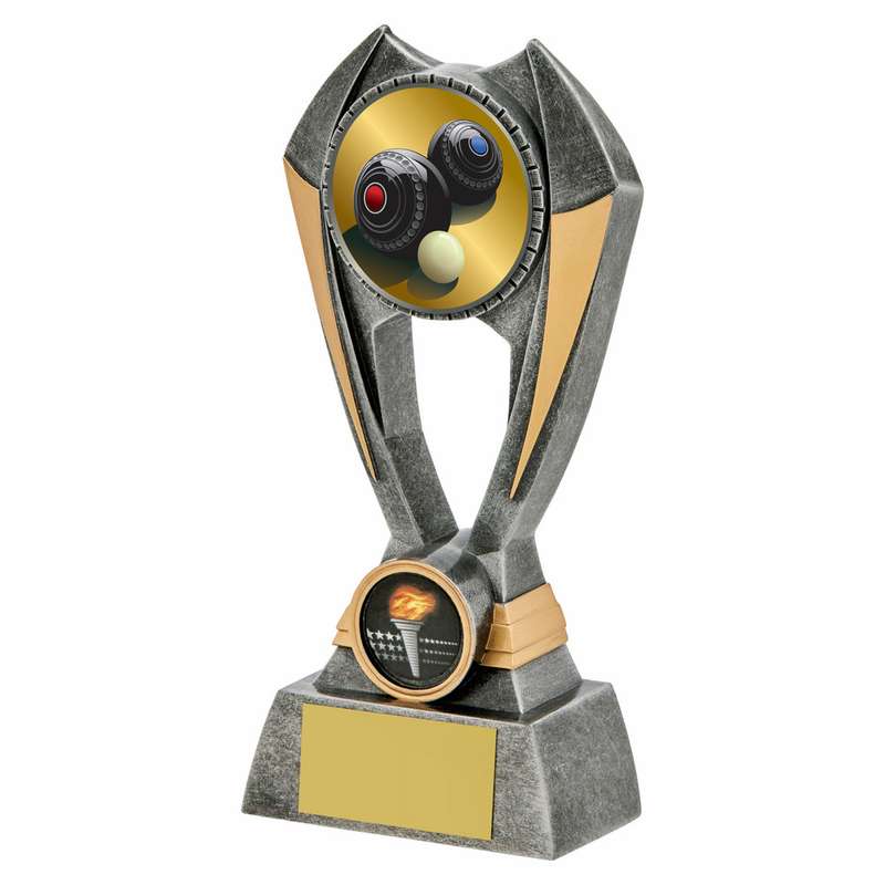 Antique Silver Resin Lawn Bowls Award