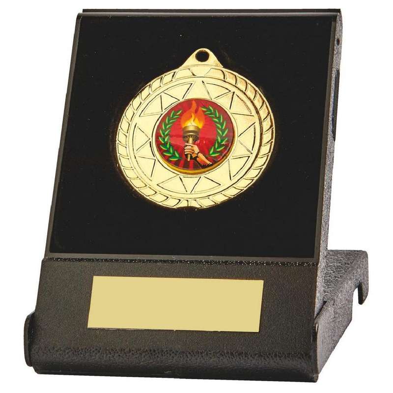 50mm Medal in Black Case (Gold / Silver / Bronze)