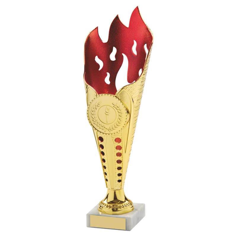 Gold/Red Flame Sculpture Award