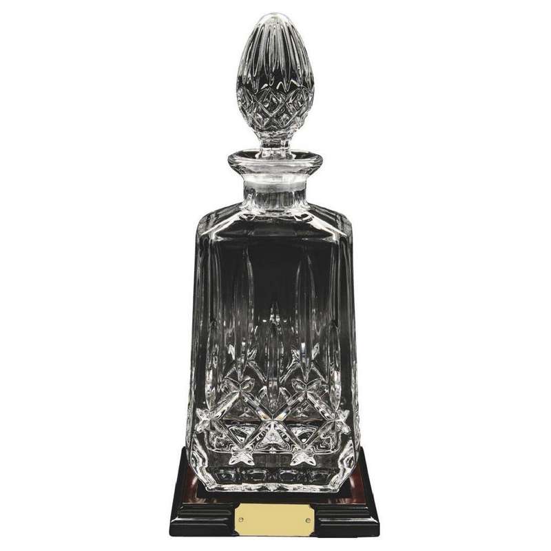 Crystal Decanter on Wood Stand