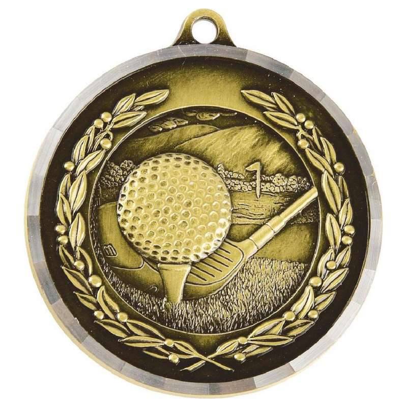 50mm Diamond Edged Golf Club Medal (Bronze)