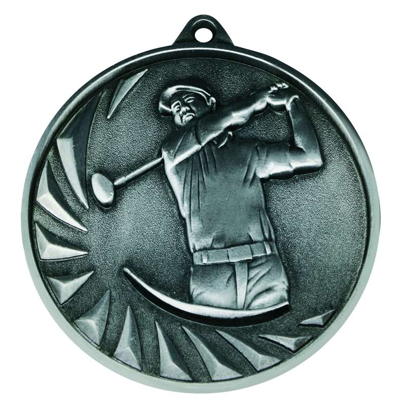 Gold 70mm Male Golf Medal