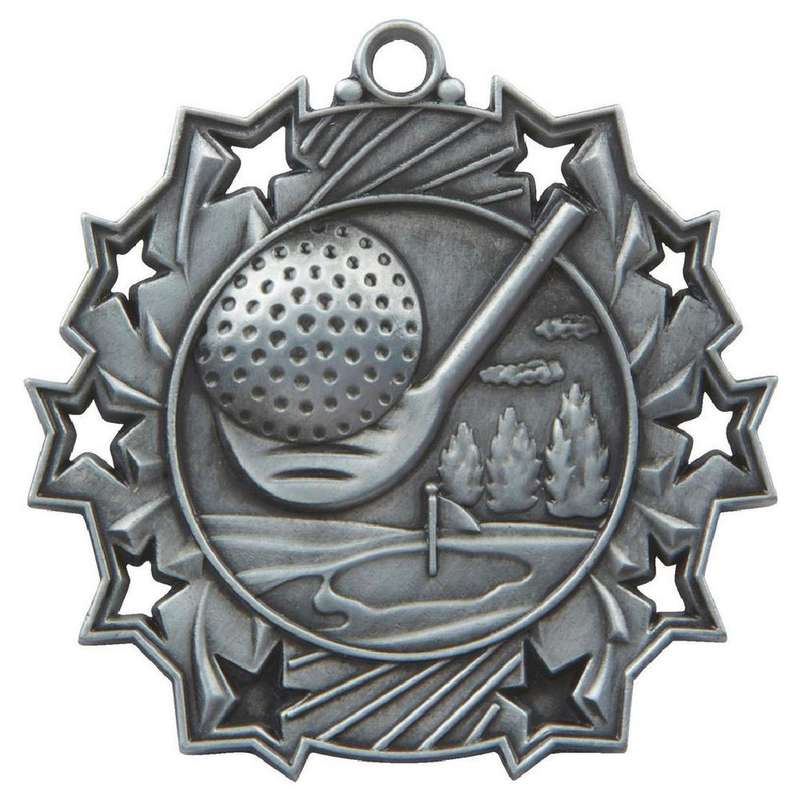 Gold 70mm Male Golf Medal