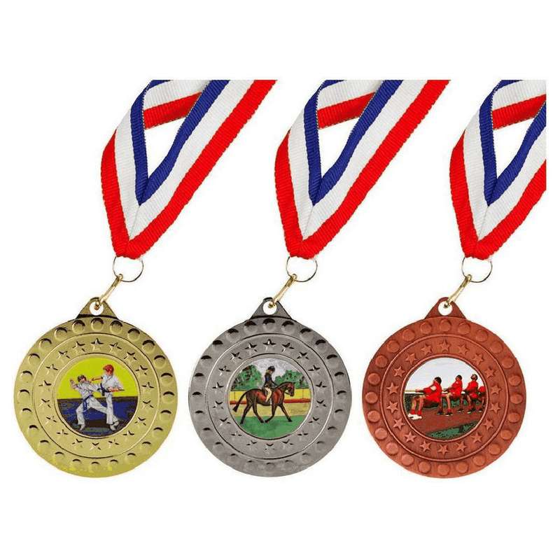 50mm Medal with 22mm Ribbon (Gold / Silver / Bronze)