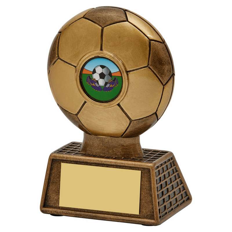 Antique Gold Resin Football