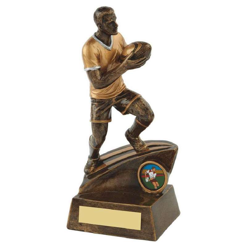 Resin Male Rugby Player Trophy