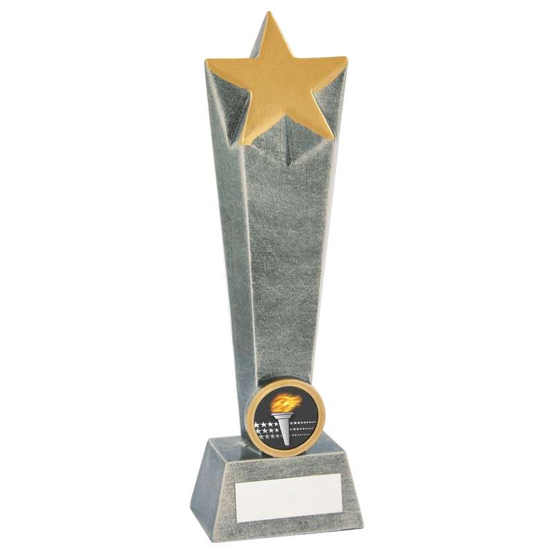 Antique Silver Resin Star Column
