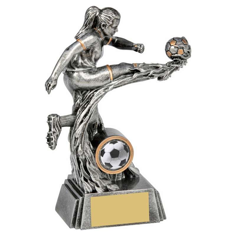 Silver Female Action Flame Resin