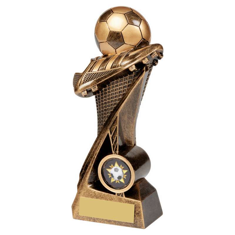 Antique Gold Football Tower Boot/Ball