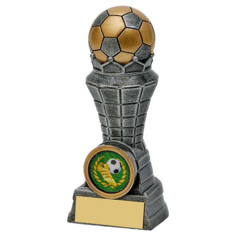 Antique Silver Resin Football Tower