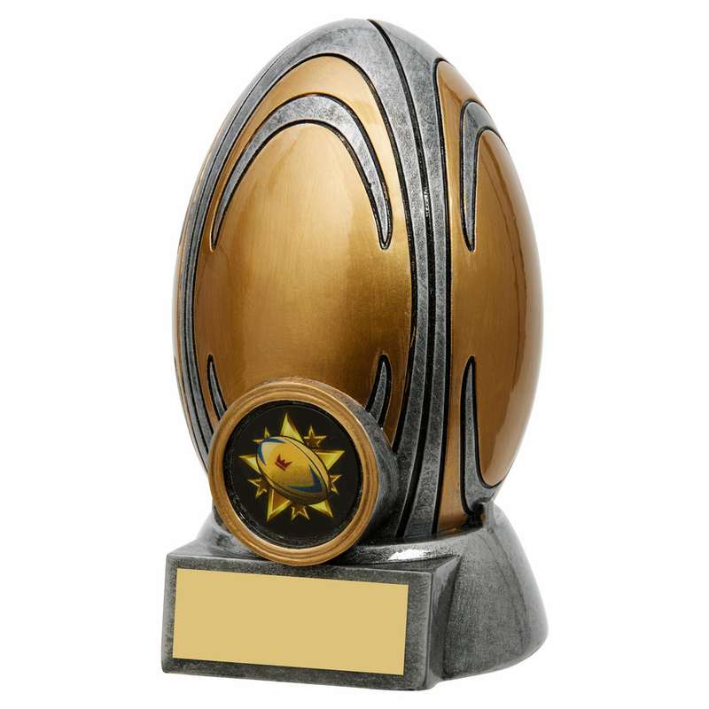 Antique Silver Rugby Ball